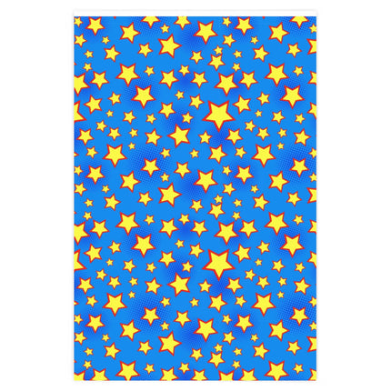 Blue Star Wrapping Paper