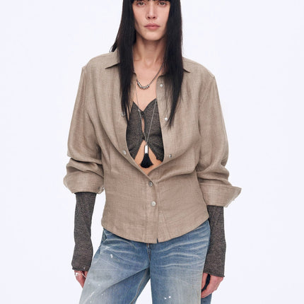 Refreshing breathable twill linen deconstructed silhouette old money