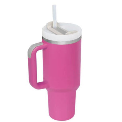 40 Oz Tumbler With Handle Straw Insulated, Stainless Steel Spill Proof