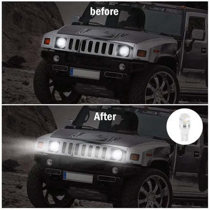 20Pcs LED Car Light Bulbs T10 2323SMD 6500K White Auto Lamps