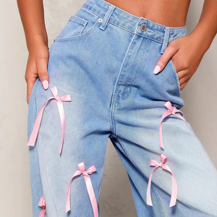 Bow High Waist Wide Leg Jeans – Haute Edition 25