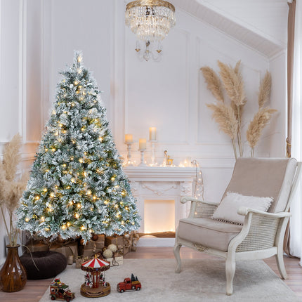4FT Snow Flocked Christmas Tree Premium Artificial Christmas Tree With