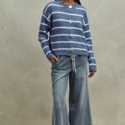SO ME Mid Rise Elastic Waist Flare Denim Jeans