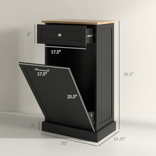 Kitchen Tilt Out Trash Bin Cabinet Free Standing Recycling Cabinet