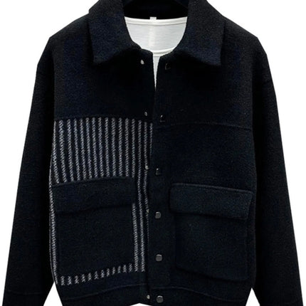 Men's Plus Size Button Up Long Sleeve Jacket