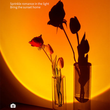 2 In 1 Mini Wireless Sunset Lamp Air Humidifier 300ML