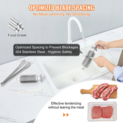 Commercial Meat Tenderizer, Heavy Duty Stainless Steel Kitchen Tool