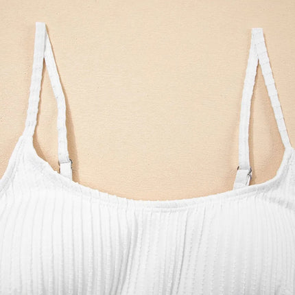 Textured Contrast Banding Bikini High Waist 2pcs Swimsuit