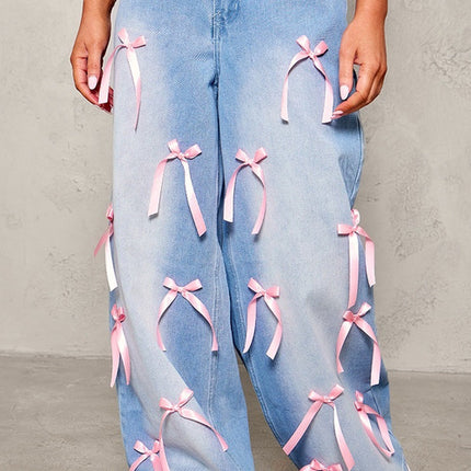 Bow High Waist Wide Leg Jeans – Haute Edition 25