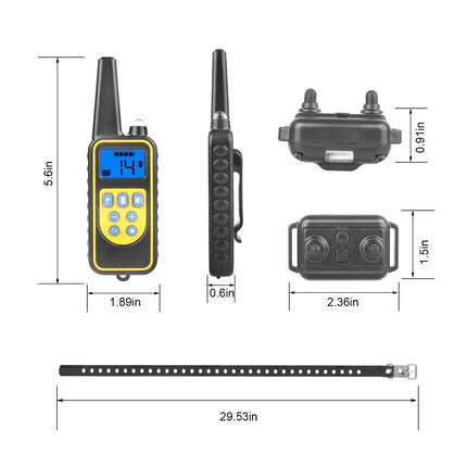 1Pc Dog Training Collar With Remote  IP67 Waterproof Pet Trainer