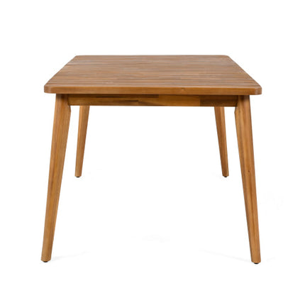 Acacia Wood Dining Table 6-Person Outdoor Table, Farmhouse Furniture