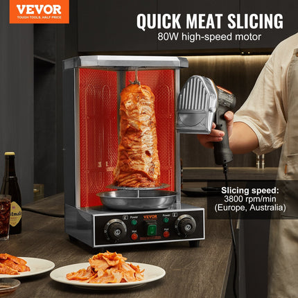 Electric Shawarma Knife, 80W Professional Turkish Kebab Knife,