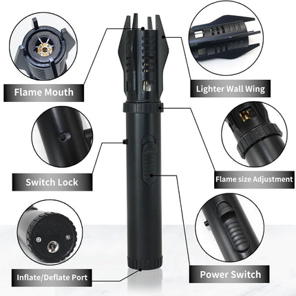 Torch Lighter, Bright Fire Lighter with Safety Lock and Adjustable