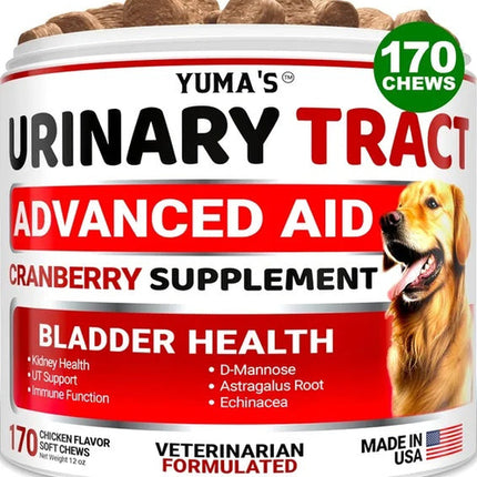 Dog UTI Treatment 170 Treats Cranberry Supplement For Dogs Bladder