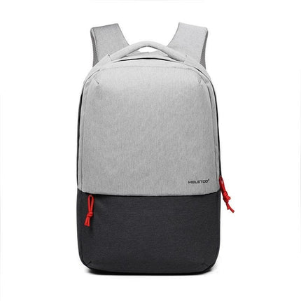Multi Function Contrast Color Casual Laptop Backpack
