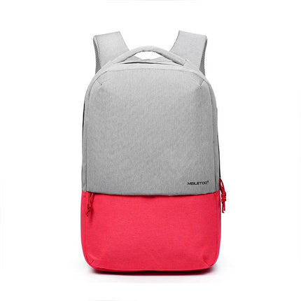 Multi Function Contrast Color Casual Laptop Backpack