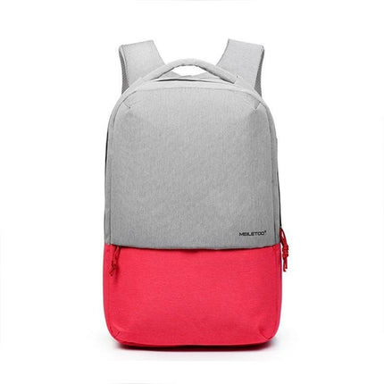 Multi Function Contrast Color Casual Laptop Backpack