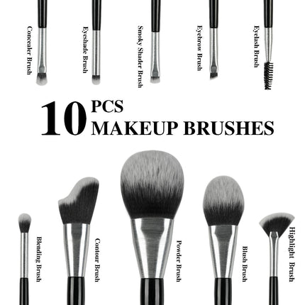 Beli 10pcs Professional Makeup Brush Set New Design Brushed Tube