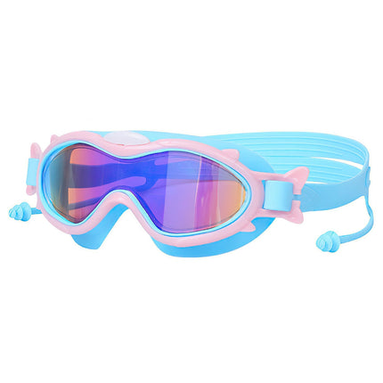 3 Colors Option - 1Pc Kids Swim Goggles With Ear Plugs UV Protection