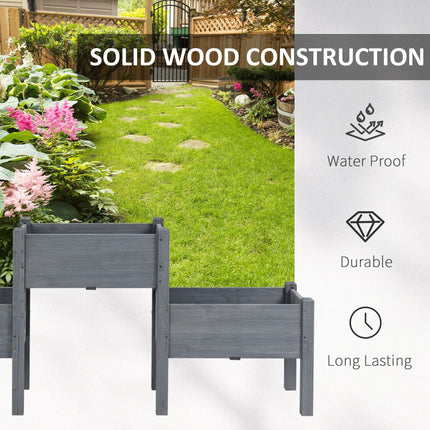 3 Tier Raised Garden Bed Freestanding Planter Box for Vegetables,