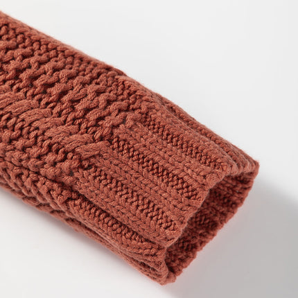 Textured Chunky Knit Long Sleeve Sweater