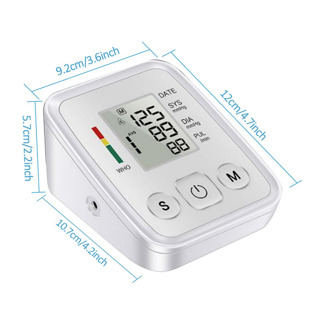Digital Blood Pressure Monitor Automatic Cuff BP Heart Rate Machine