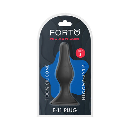 Forto F-11 Lungo Silicone Anal Plug Small Black