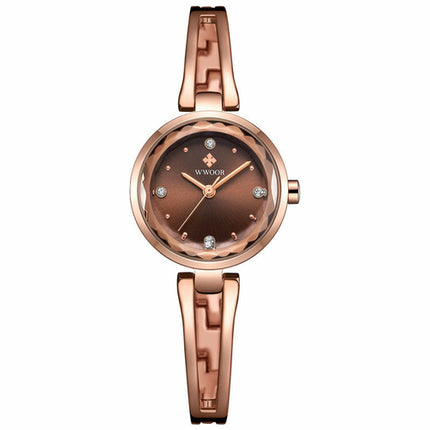 Women's Fashion Metal Chain Diamond Dial Quartz Watch