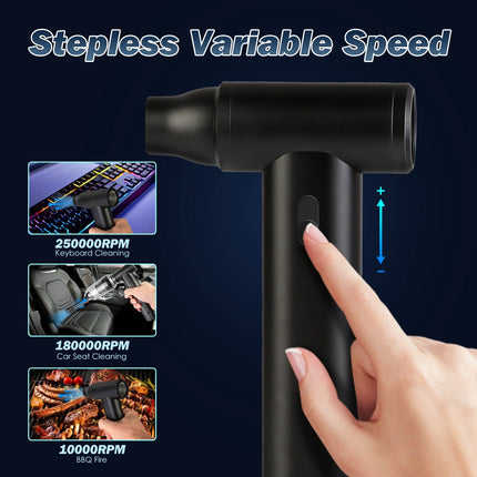 1Set Compressed Air Duster Brushless Motor 250000RPM Stepless Variable