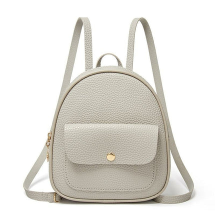 Solid Color Fashion Small Backpack For Women