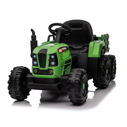 Ride On Tractor With Trailer,24V 400W Powered Electric Tractor Toy W