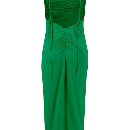 Backless Cowl Neck Sleeveless : Cami Dress