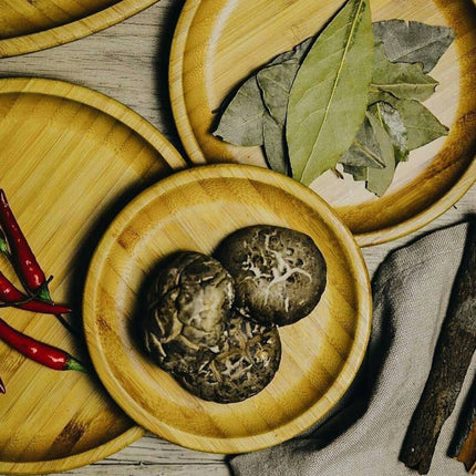 Bamboo Round Plate 8" inch |For Appetizers / Barbecue / Steak