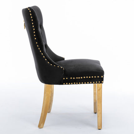 High-end Tufted Solid Wood Contemporary Velvet Upholstered Dining