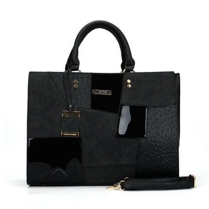 Geometric Pattern Single Shoulder Stitching Ladies Handbag