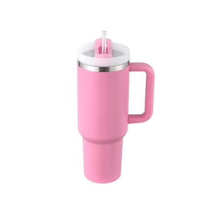 40 Oz Tumbler With Handle Straw Insulated, Stainless Steel Spill Proof