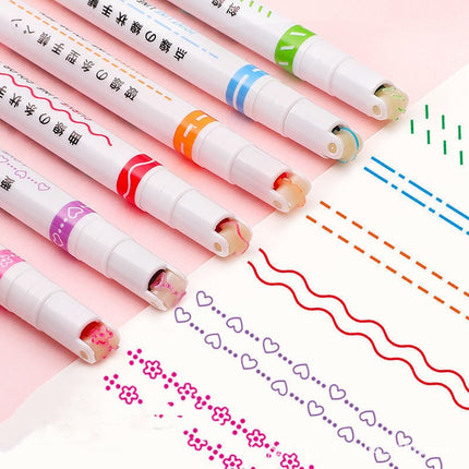 Net Celebrity Creative Curve Pen Roller Outline Pen Student Hand