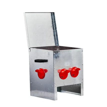 Automatic Chicken Feeder Rodent Proof, 4 Ports Large Capacity Metal