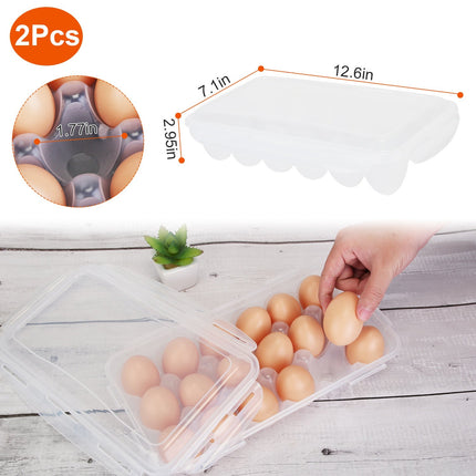 2Pcs Plastic Egg Holder Stackable Egg Storage Box Egg Rack For