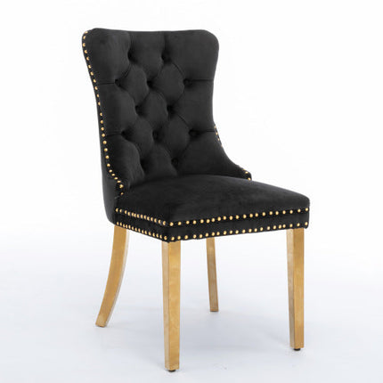 High-end Tufted Solid Wood Contemporary Velvet Upholstered Dining