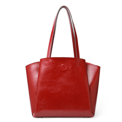 Women's Fashion Pleated Leather Handbag