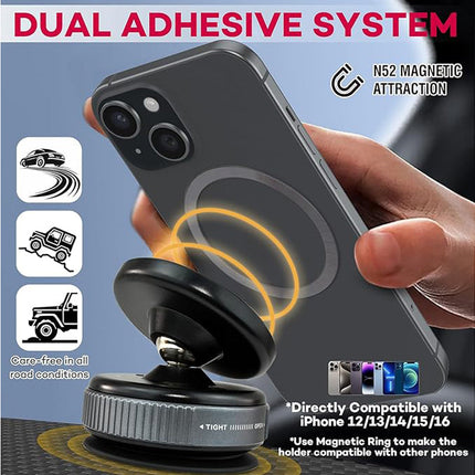 Car Phone Holder, Upgraded 360Adjustable Vacuum Suction 20X  Magnets