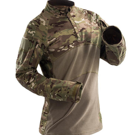 Tactical Shirt Long Sleeve Top Camo Airsoft Outdoor Sports Combat