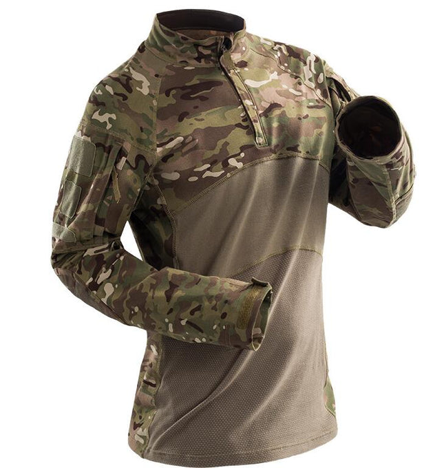 Tactical Shirt Long Sleeve Top Camo Airsoft Outdoor Sports Combat