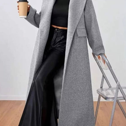 Wool-Blend Longline Overcoat