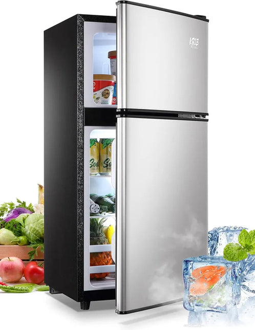 KRIB BLING 3.5Cu.Ft Compact Refrigerator Mini Fridge With Freezer,