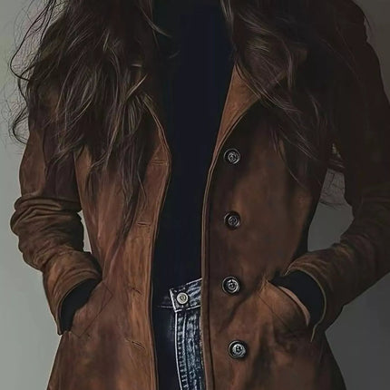 Button Up Long Sleeve Trench Coat