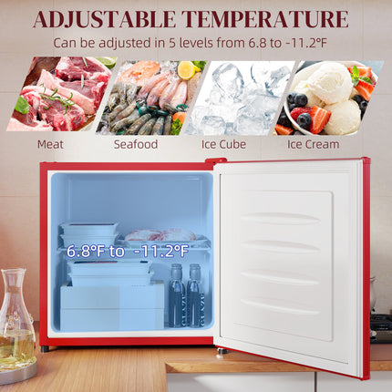 1.1 Cu.Ft Countertop Mini Freezer, Compact Upright Freezer with