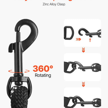 Rope Dog Leash, 6ft Heavy Duty Dog Leash With Comfortable Padded