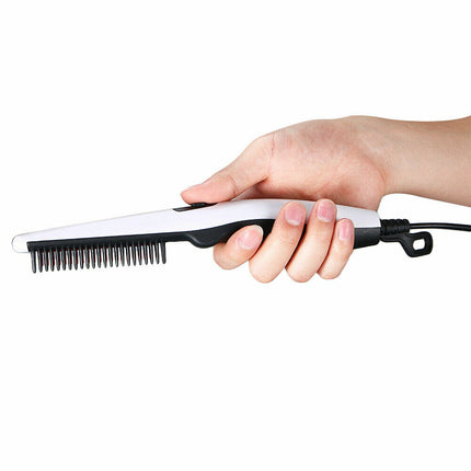 Negative Ion Hair Straightener Styling Comb Hot Comb Press Beard Brush